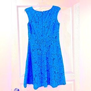 Stunning Ellen Tracy dress from elaborate lace, size 6.